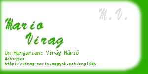 mario virag business card