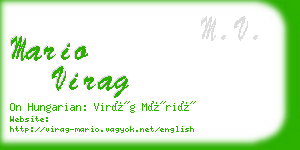 mario virag business card